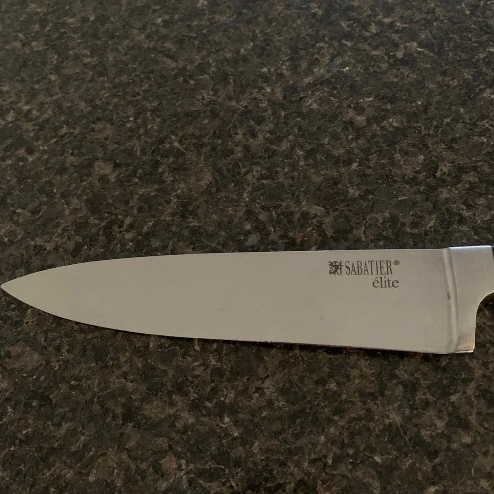 Sabatier Elite Chef Knife Black Handle Stainless‎ Steel Blade Kitchen Tool